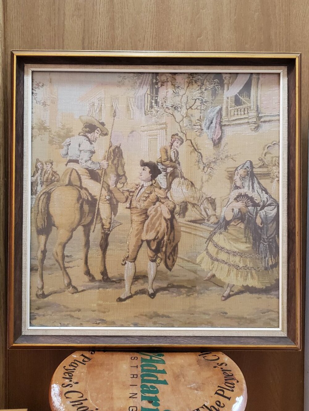 Vintage Framed Tapestry matador flamenco - Picture 3 of 8